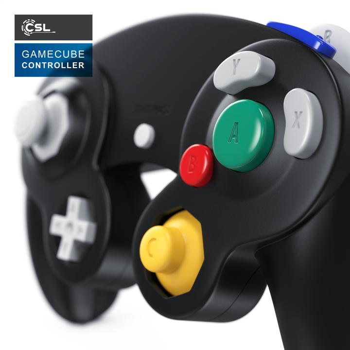 Actual product image CSL 2x Nintendo controller, gamepad for Nintendo GameCube / Wii vibration effects / ergonomic