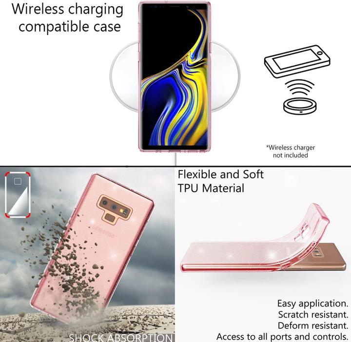 Actual product image Nalia Glitter cell phone case (Samsung Galaxy Note 9)