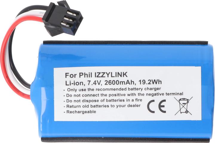 Actual product image XCell Akku passend für Philips IZZYLINK, Li-Ion, 7,4V, 2600mAh, 19,2Wh (Replacement remote control)