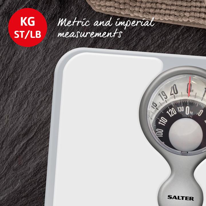 Actual product image Salter 484 WHDRFEU16 Magnifying Lens Mechanical Bathroom Scale (133 kg)
