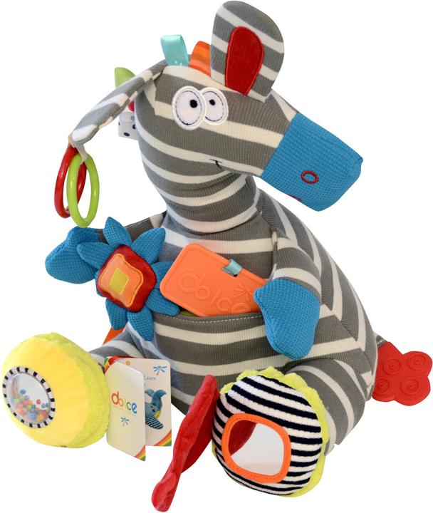 Actual product image Dolce Toys Activity zebra (French, Italian, English, German)