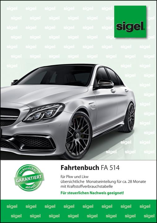 Produktbild Sigel Fahrtenbuch Papierformat: DIN A5 Farbe des Einbandes: grün (32 x)