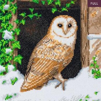 Actual product image Craft Buddy Snowy Owl, 30x30cm Crystal Art Kit