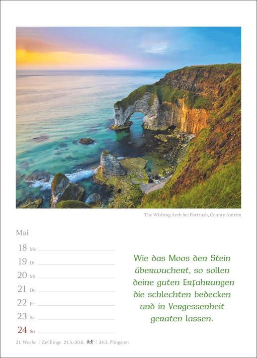 Produktbild Harenberg Irische Segenswünsche Wochenkalender 2026 - mit Zitaten (Harter Einband, Deutsch)
