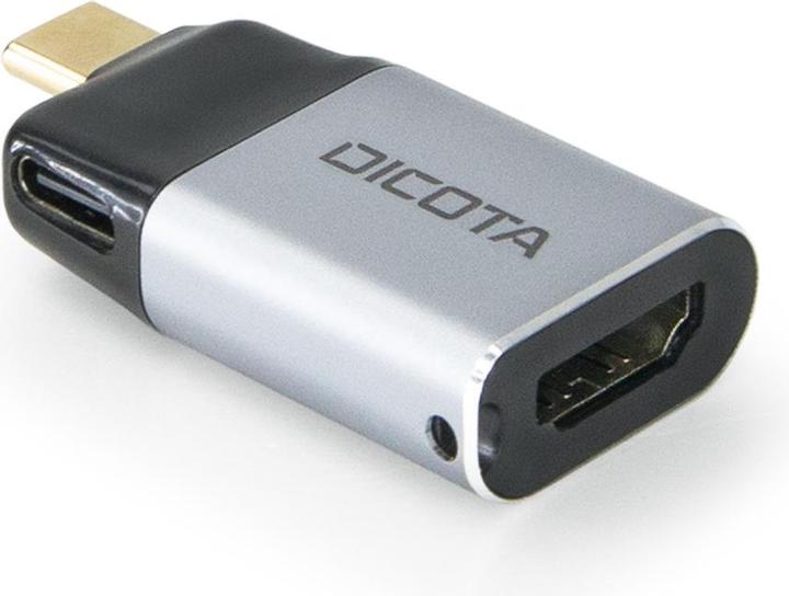 Produktbild Dicota USB-C to HDMI Mini Adapter with PD (4k/100W) silver (USB Typ-C, HDMI, 4.08 cm)