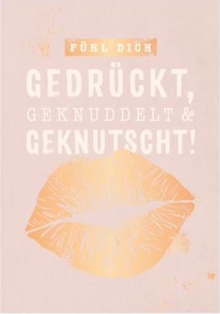 Produktbild Postkarte Vintage Art hoch, Fühl dich gedrückt