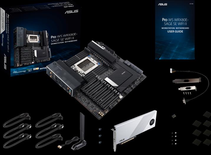 Productafbeelding ASUS Pro Ws Wrx80e-Sage Se Wifi Ii (sWRX8, AMD WRX80, E-ATX)