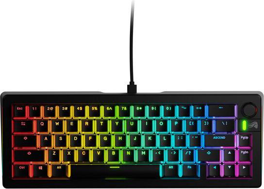 Actual product image Glorious GMMK 3 65 % Custom Gaming Keyboard - Pre-Built, ANSI (US), Fox Switches, black (US, Cable)