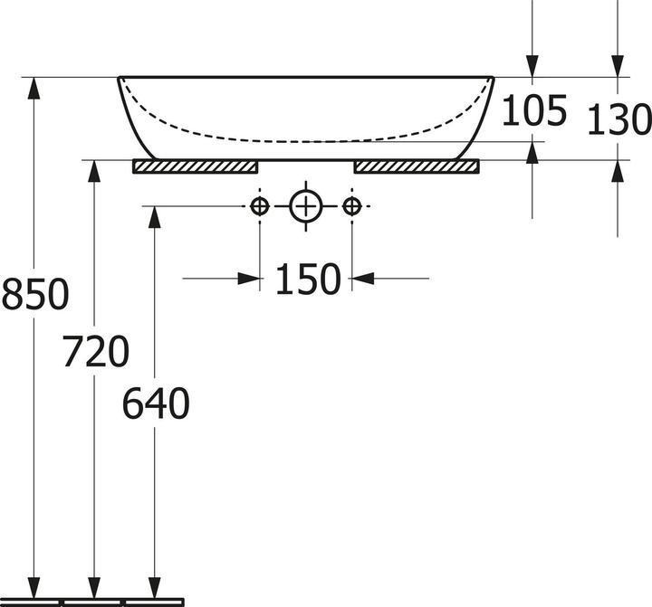 Produktbild Villeroy & Boch Aufsatzwaschbecken Artis 61 cm wei mit CeramicPlus Beschichtung 419861R1 (410 mm, 610 mm)