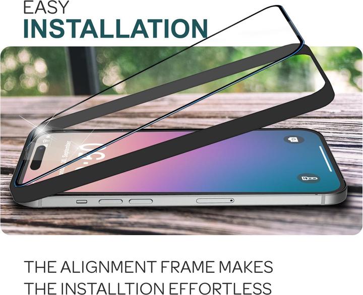 Produktbild Nalia 2x Schutzglas & 1x Schablone (2 Stück, Apple iPhone 16 Plus)