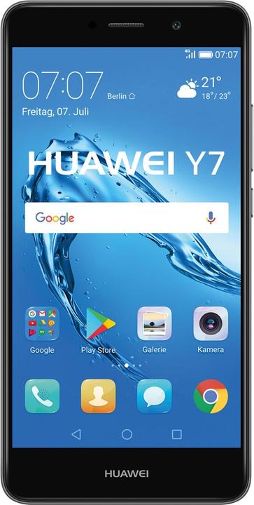 Produktbild Huawei Y7 (16 GB, Gray, 5.50", Hybrid Dual SIM, 12 Mpx, 4G)