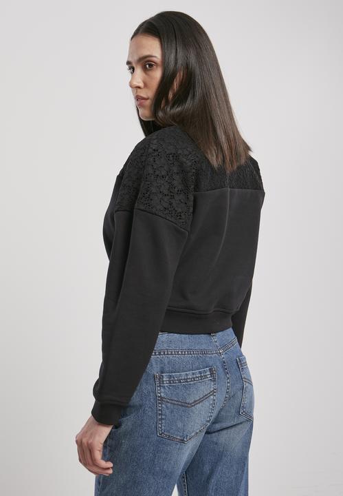 Produktbild Urban Classics Ladies Short Oversized Lace Inset Crew (L)