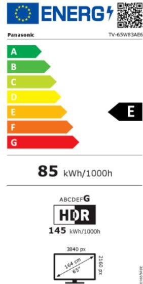 Energie-Label Panasonic TV-65W83AE6 (65", LED, 4K)