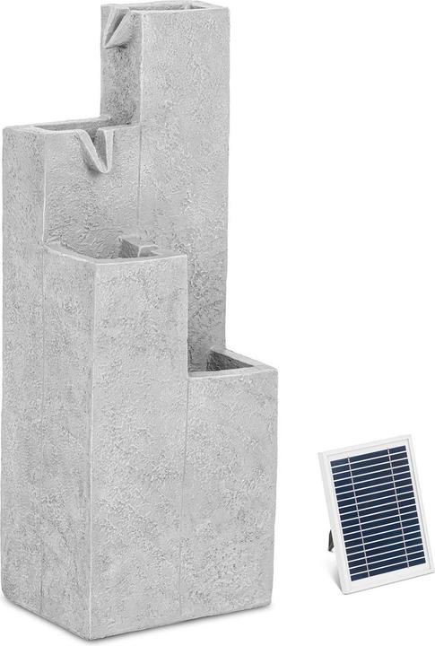 Produktbild Hillvert Solar Gartenbrunnen Solarbrunnen Zierbrunnen Wasserspiel 4 Säulen LED 300 l/h