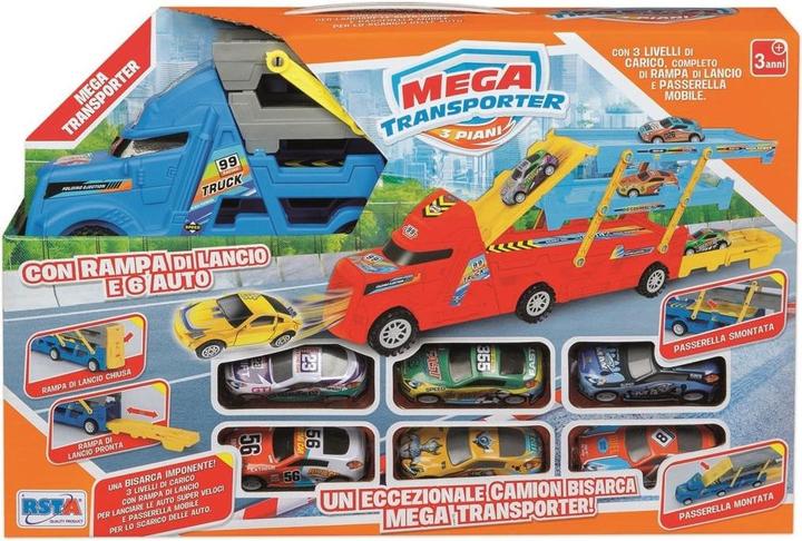 Actual product image Rs Toys Mega Transporter con 6 Car
