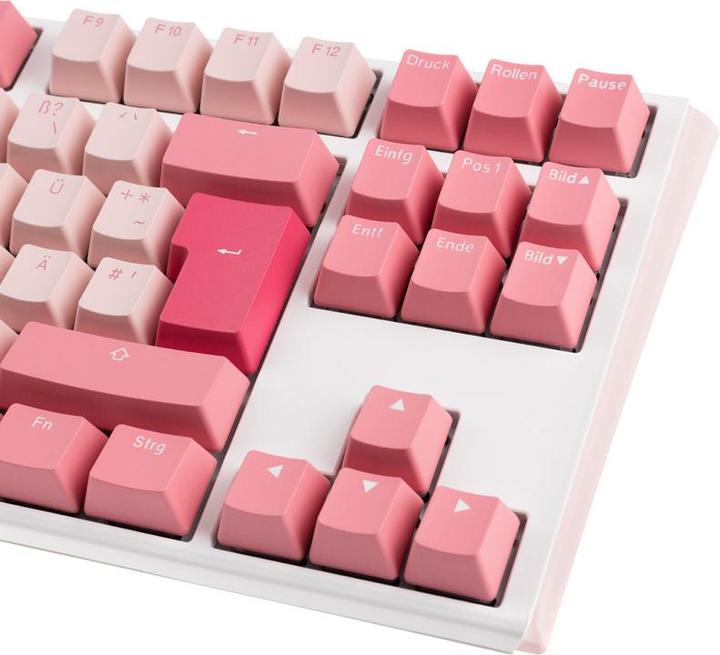 Actual product image Ducky One 3 Gossamer TKL Pink Gaming Keyboard - MX-Blue (DE, Cable)