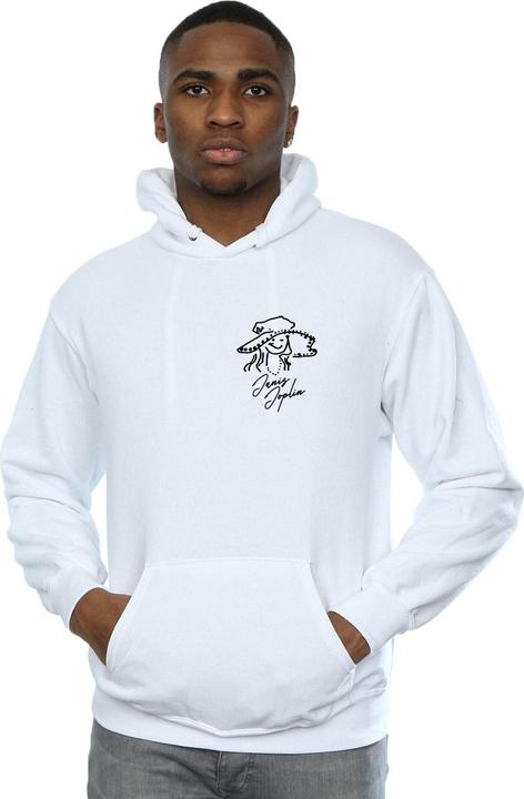 Actual product image Janis Joplin Mens Outline Sketched Hoodie (L)