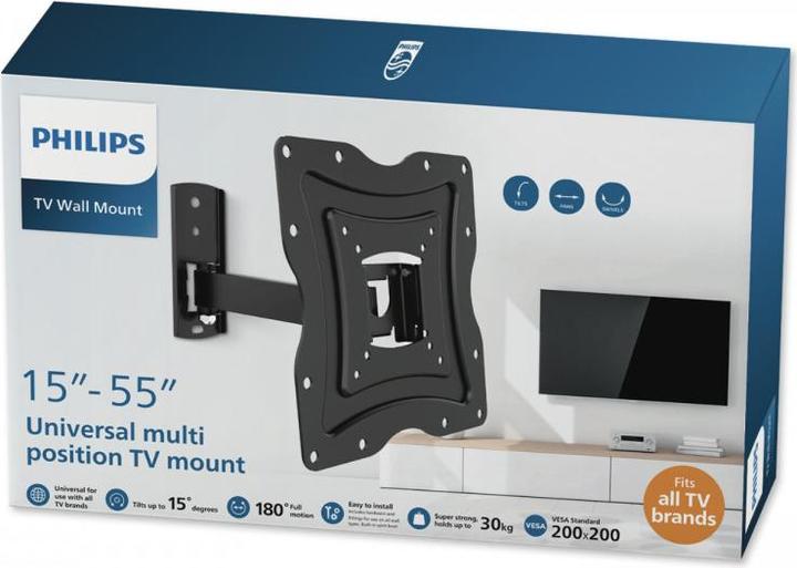 Image du produit MCL Support Mural Articulé Pour écrans Plats De 15 à 55 Pouces (Mur, 55", 25 kg)