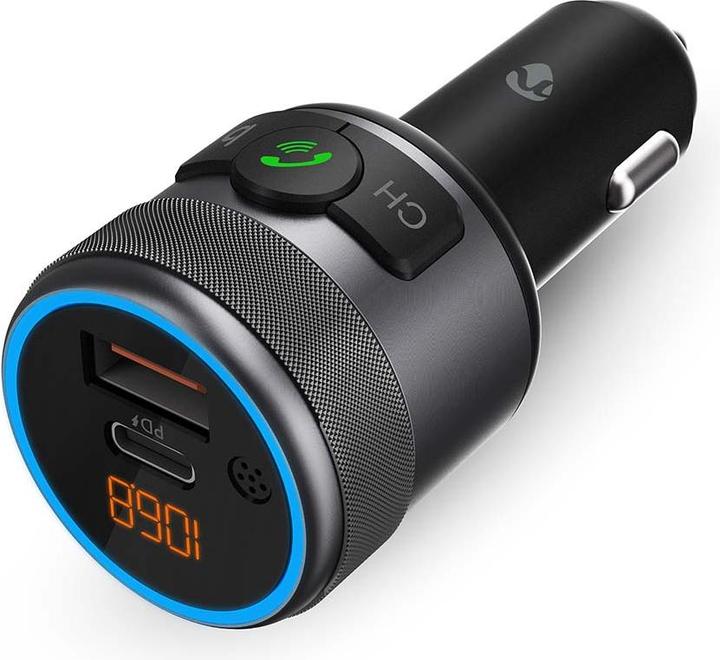 Produktbild Nedis Kfz Audio FM Transmitter - Fest - freisprechend - 1" - Amber Screen - Bluetooth - PD 18 W/PD 2