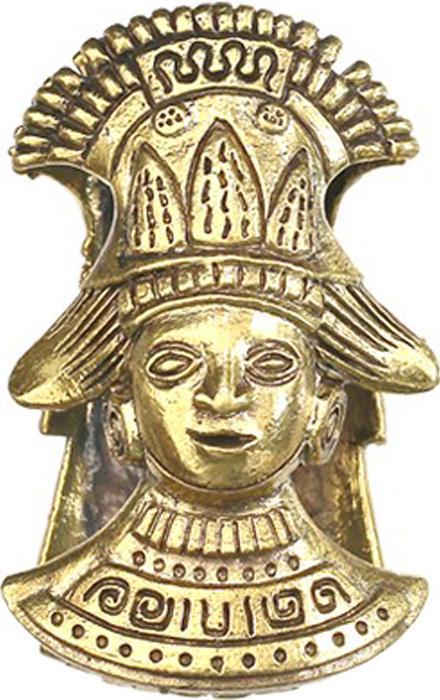 Immagine prodotto Star Piercing Ohrgewicht Schlüsselloch vergoldet Maya Figur (Ottone)