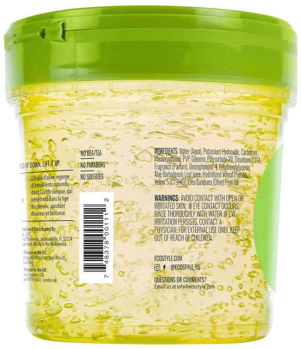 Nutritional values and ingredients Eco Style Olive Oil (Hair gel, 473 ml)