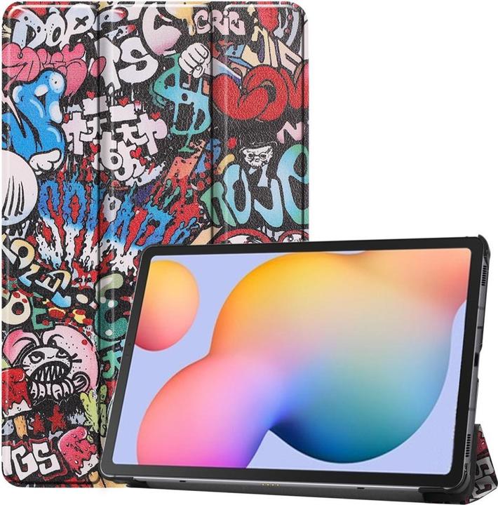 Image du produit Cover-Discount Galaxy Tab S6 Lite - Bandes dessinées sur les étuis en cuir intelligents à trois volets (Galaxy Tab S6 Lite 10.4 (2020))