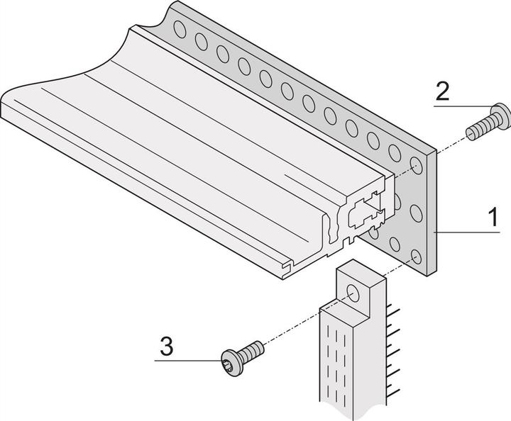 Produktbild Schroff Lochschiene für Steckverbinder nach EN 60603-2 (DIN 41612) - LOCHSCH.84H