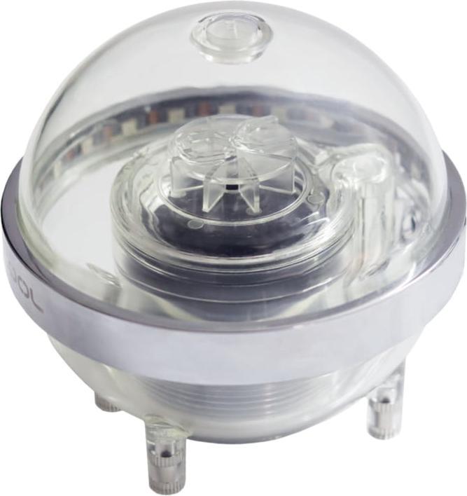 Actual product image Alphacool PUM Iceball Adressable RGB - Acrylic (incl. D5 VPP655 PWM)