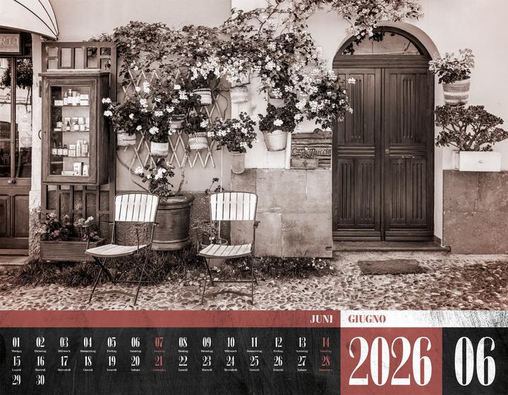 Immagine prodotto La Dolce Vita - Italienische Lebensart Kalender 2026 (54 x 42 cm, Copertina rigida, Italiano, Tedesco)