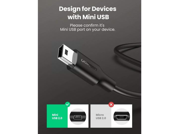 Produktbild Ugreen USB A – USB Mini-B (3 m, USB 2.0)