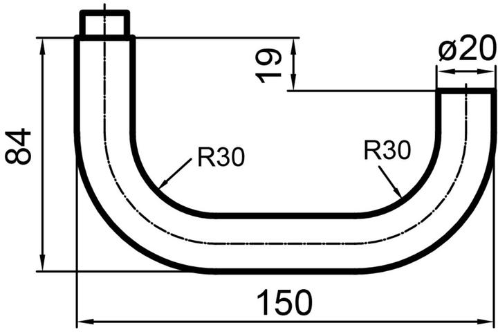 Actual product image Glutz Door handle 5055 Malmo (Door handle)