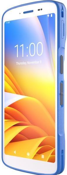 Produktbild Zebra HC50 mit Notfalltaste, 2D, hot-swap, PTT, USB-C, BT, WLAN, NFC, Android, GMS, weiss, blau