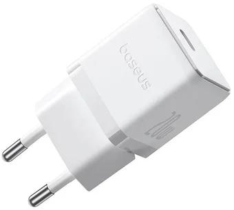 Actual product image Baseus - Wall Charger Palm (P10111602213-00) - Fast Charger, Type-C, PD 20W, 5V/3A - Moon White (20 W)