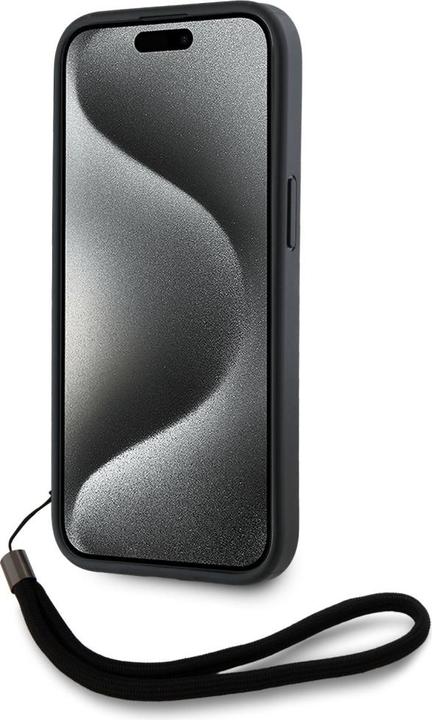 Actual product image Karl Lagerfeld Case Saffiano Athleisure Stripes Cord for iPhone 15 Pro Max red (Apple iPhone 15 Pro Max)