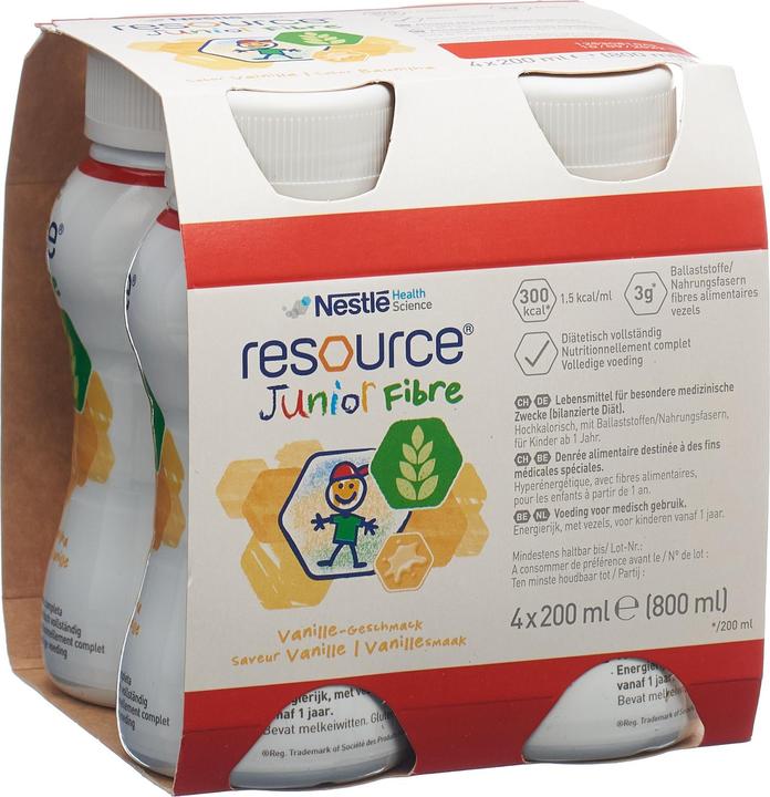 Image du produit Resource Junior Fibre Vanille (4x) (Vanille, 4 pcs, 980 g)