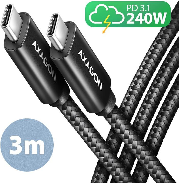 Actual product image Axagon USB C - USB C (3 m, USB 2.0)