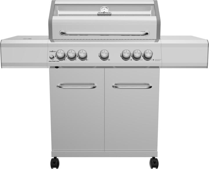 Image du produit Grillfürst G521G Gril à gaz en acier inoxydable à 5 brûleurs avec brûleur haute température (15 kW)
