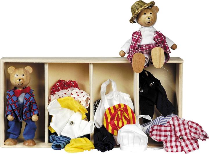 Actual product image Goki Dollhouse wears dolls + clothes