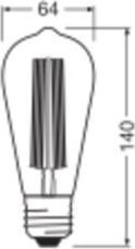 Image du produit Osram Lampe LED vintage (E27, 11 W, 500 lm, 4 x, G)