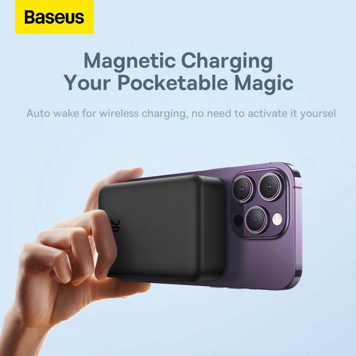 Productafbeelding Baseus Powerbank Magnetic Mini 20000mAh 20W (zwart) (20000 mAh, 20 W, 74 Wh)