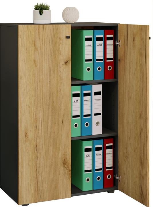 Immagine prodotto VCM Armadio per ufficio Armadio per archiviazione Lona 3 scomparti (70 x 111 x 38 cm)