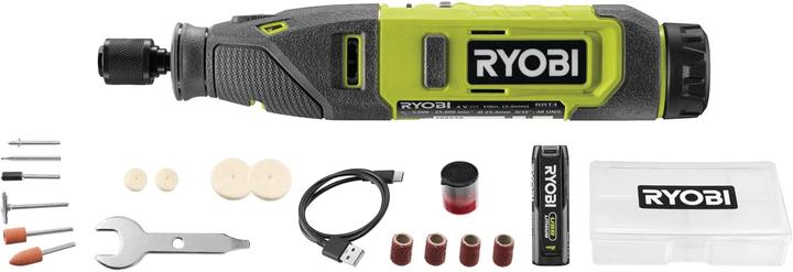 Actual product image Ryobi roterende multivaerktøj RT4120GA15 15 m/15 dele, batteri & lader