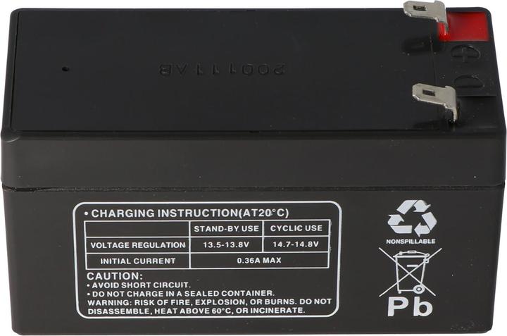 Image du produit Multipower Batterie MP1.2-12 Batterie au plomb avec contacts Faston 4,8 mm (12 V, 1.20 Ah)
