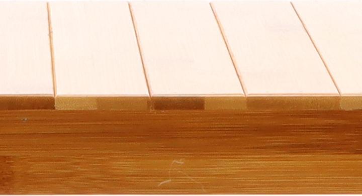 Actual product image Toboli Seat Stool 440x280x408mm Bamboo Side Table End Table Wooden Bath Stool w/Shelf Natural Design