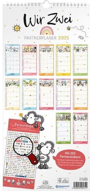 Actual product image Sheepworld Partner planner (23 x 49 cm, German)