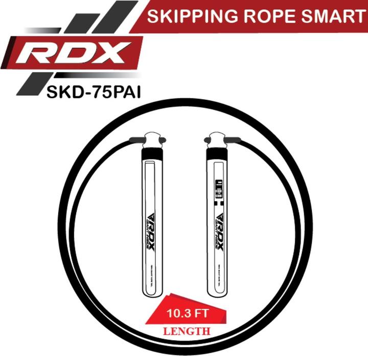Produktbild Rdx 5P Wiederaufladbares 10.3ft Smart Digital Zähler Springseil Mit USB & App (304 cm)