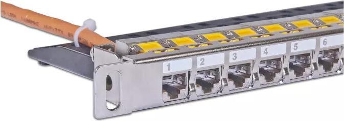 Actual product image Wirewin 24-port 0.5 U patch panel, shielded