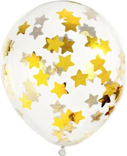 Image du produit Partydeco Étoile Confetti Ballons Or