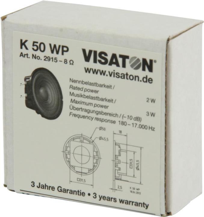 Image du produit Visaton Haut-parleur à large bande K 50 WP,8 ohms