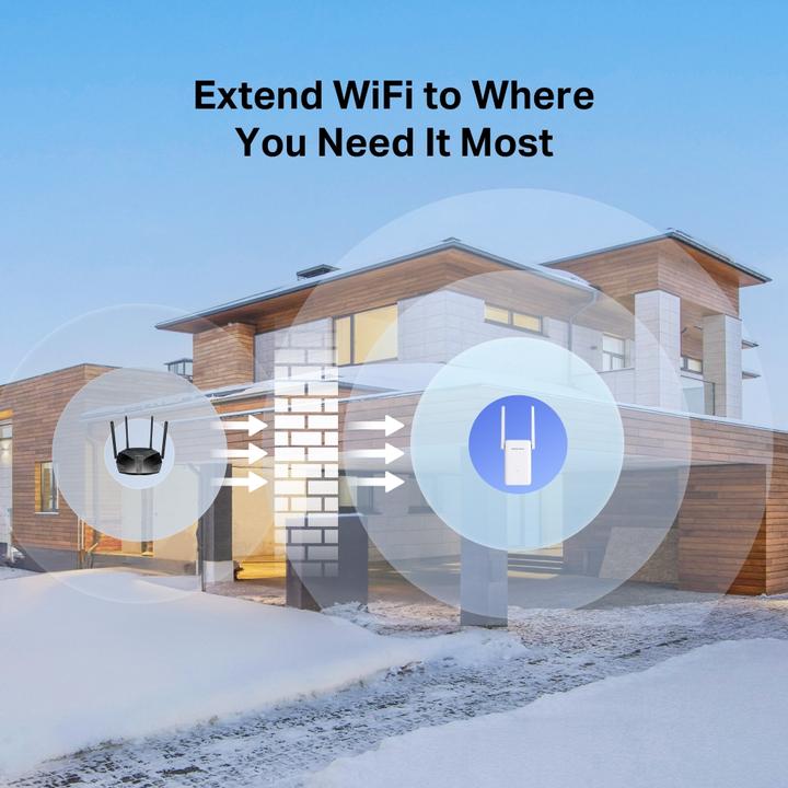 Produktbild TP-Link WL-Repeater ME80X AX3000 Wi-Fi Range Extender (2402 Mbit/s, 574 Mbit/s)